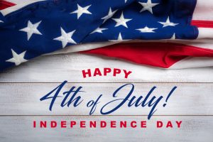 Stupid Bar Memes United states flag on white weathered clapboard background with july 4th greeting