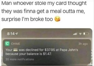 Stupid Bar Memes youresseeingsthescard