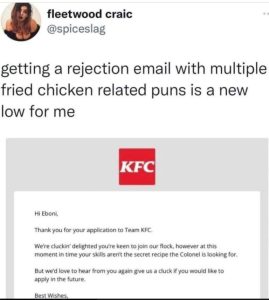 Stupid Bar Memes entsrejectionslette