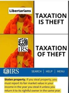 Stupid Bar Memes libertaxationsisstheftsi